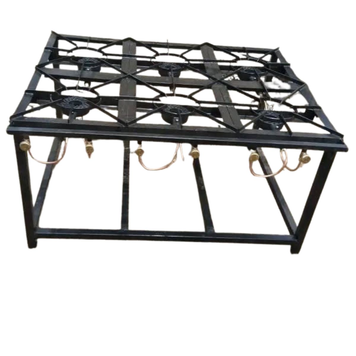 Heavy-Duty Six-Burner Gas Cooker