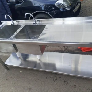 Stainless Steel Heavy-Duty Double Sink