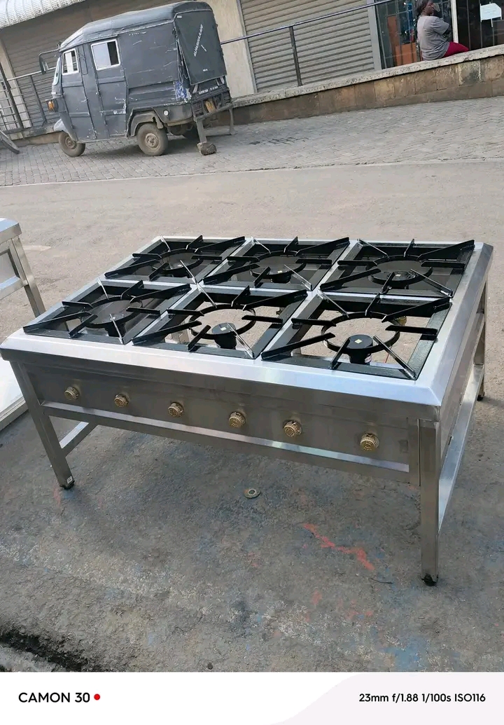 Commercial Six Burner Gas Cooker