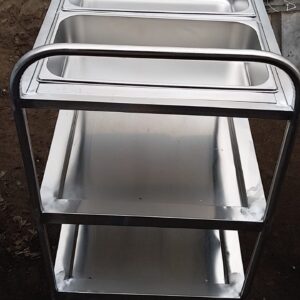 Small Stainless Steel Serving Trolley